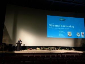 Kai Speaking at JavaLand 2018 about Kafka Streams and KSQL
