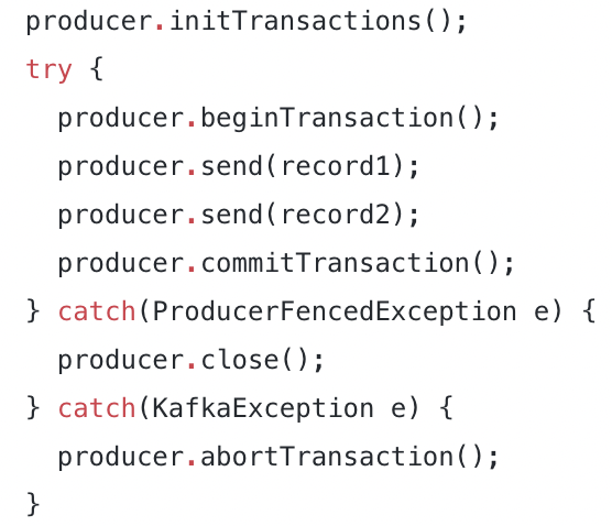 Transaction API in Apache Kafka