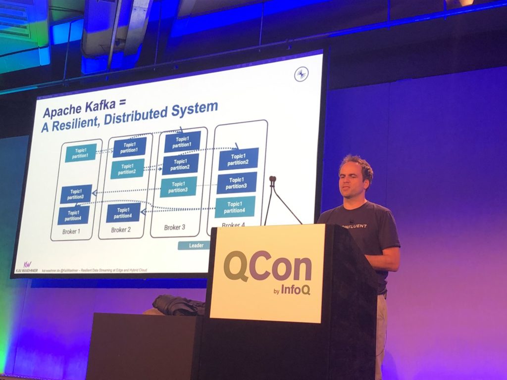 Kai Waehner speaking at QCon London April 2022 about Resiliency with Apache Kafka