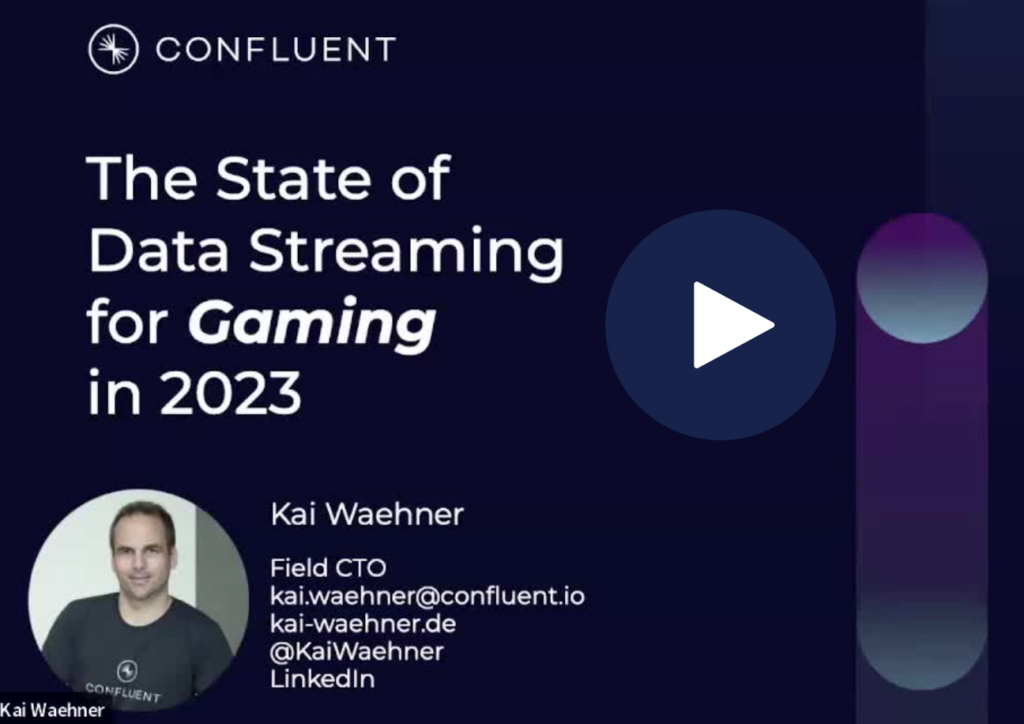 Video Recording Data Streaming for Games Betting Gambling - Kai Waehner