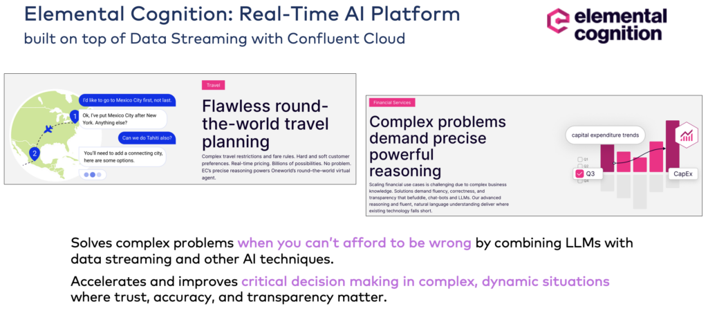 Elemental Cognition - Real Time GenAI Platform powered by Apache Kafka and Confluent Cloud