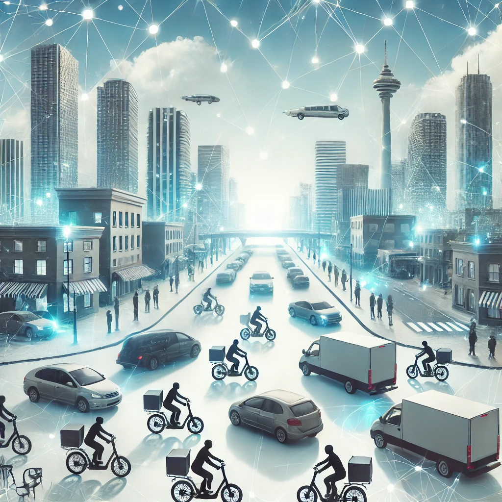 Taxis and Delivery Services in a Modern Smart City