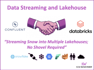 Data Streaming Lake Warehouse and Lakehouse with Confluent Databricks Snowflake using Iceberg and Tableflow Delta Lake