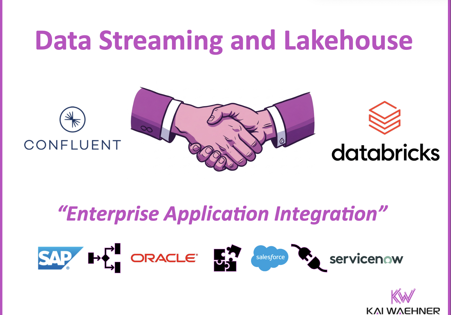 Enterprise Application Integration with Confliuent and Databricks for Oracle SAP Salesforce Servicenow et al