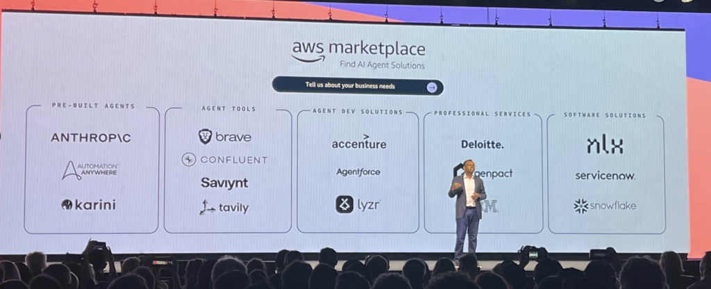 AWS Amazon Bedrock AgentCore for Agentic AI - Partners Anthropic ServiceNow Accenture Deloitte Confluent