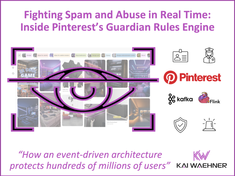 Pinterest Guardian Rules Engine Fights Spam Abuse Fraud with Data Streaming Using Apache Kafka and Flink