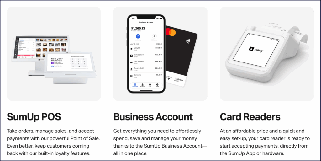 SumUp Hardware Products and App for Point of Sale