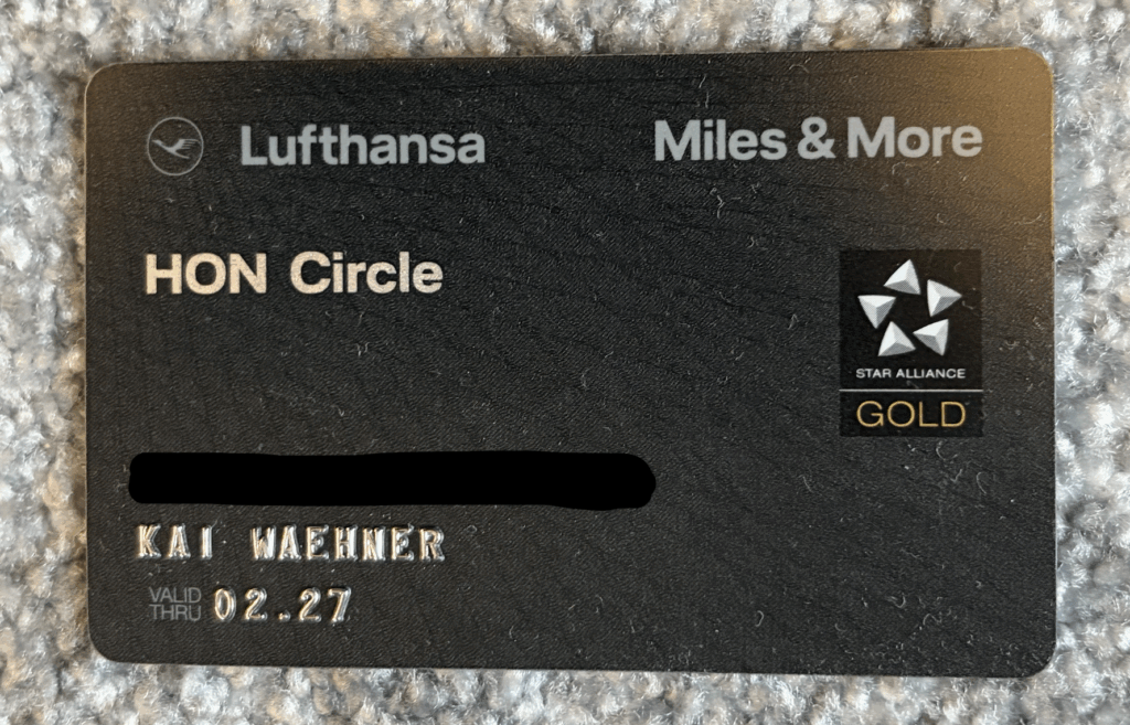 Lufthansa Miles & More Hon Circle Status Black Card
